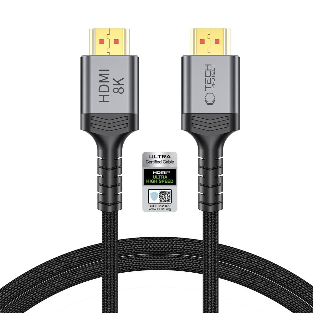 Câble Vidéo Tech-Protect Ultraboost 2, HDMI - HDMI, 8K, 1m, Noir