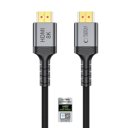 Câble Vidéo Tech-Protect Ultraboost 2, HDMI - HDMI, 8K, 1m, Noir