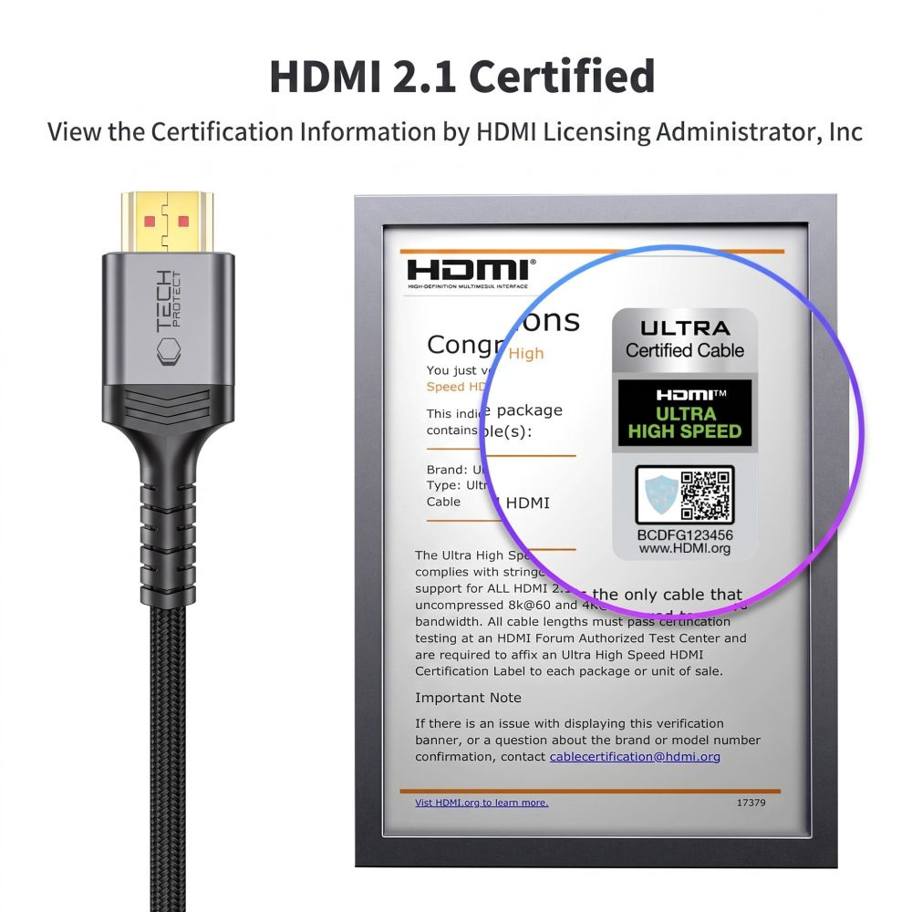Cavo Video Tech-Protect Ultraboost 2, HDMI - HDMI, 8K, 2m, Nero