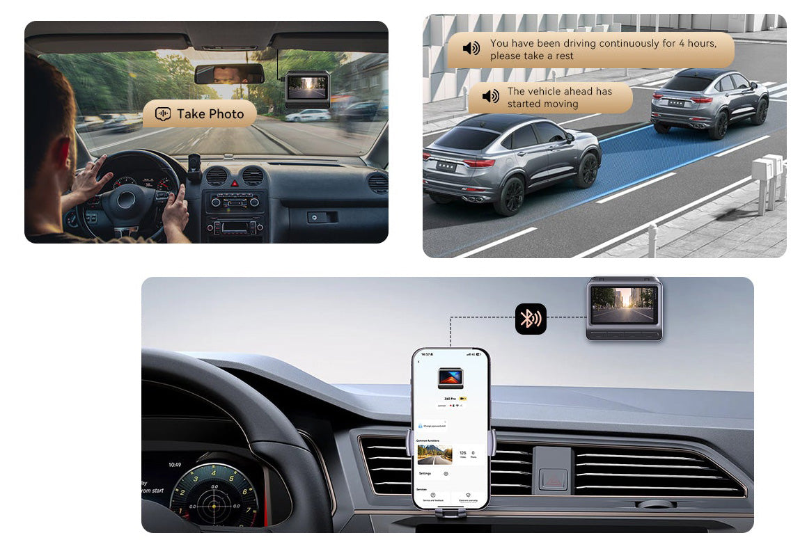 Front- und Rückfahrkamera DDPAI Z60 Pro 4G, 4K, Wi-Fi, GPS, 3-Zoll-Display