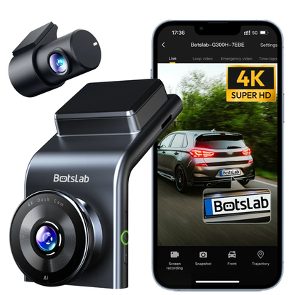 Camera Auto Anteriore e Posteriore Botslab G300H Plus, 4K, Wi-Fi, GPS, Display 2.4 pollici