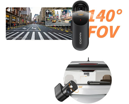 Caméra Auto Avant Arrière DDPAI mola N3 Pro 2026, 1600P, Wi-Fi