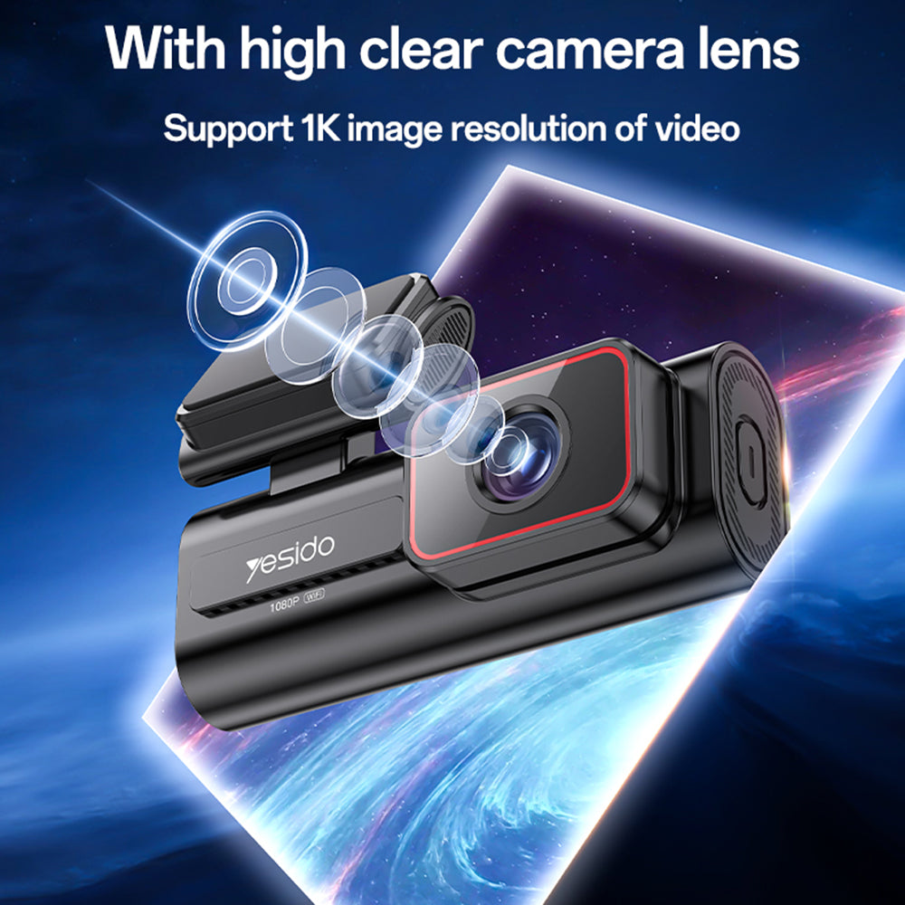 Camera Auto Yesido KM21, 1080P, Wi-Fi, Display 1.47 pollici
