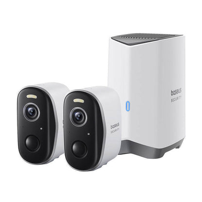 Camera di Sorveglianza Baseus N1 Plus, Wi-Fi, 2K, IP67, Esterno, Set 2 pezzi, Bianca S0TW012131