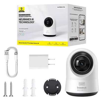 Caméra de Surveillance Baseus P1 Pro, Wi-Fi, 3K, Intérieur, Blanche S0TW002131