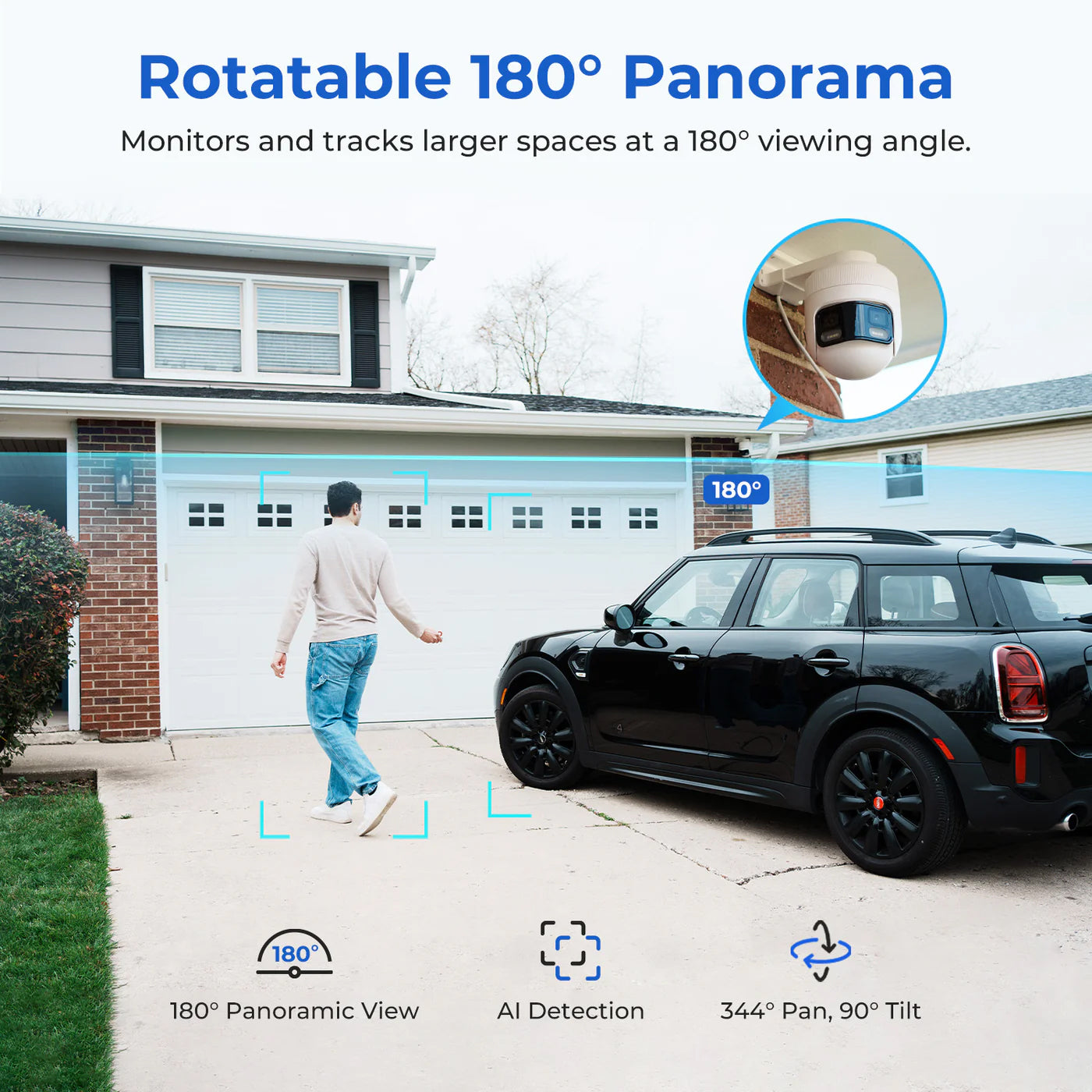 Telecamera di Sorveglianza iMILAB EC6 Panorama, Wi-Fi, 3.5K, IP66, Esterno CMSXJ115A