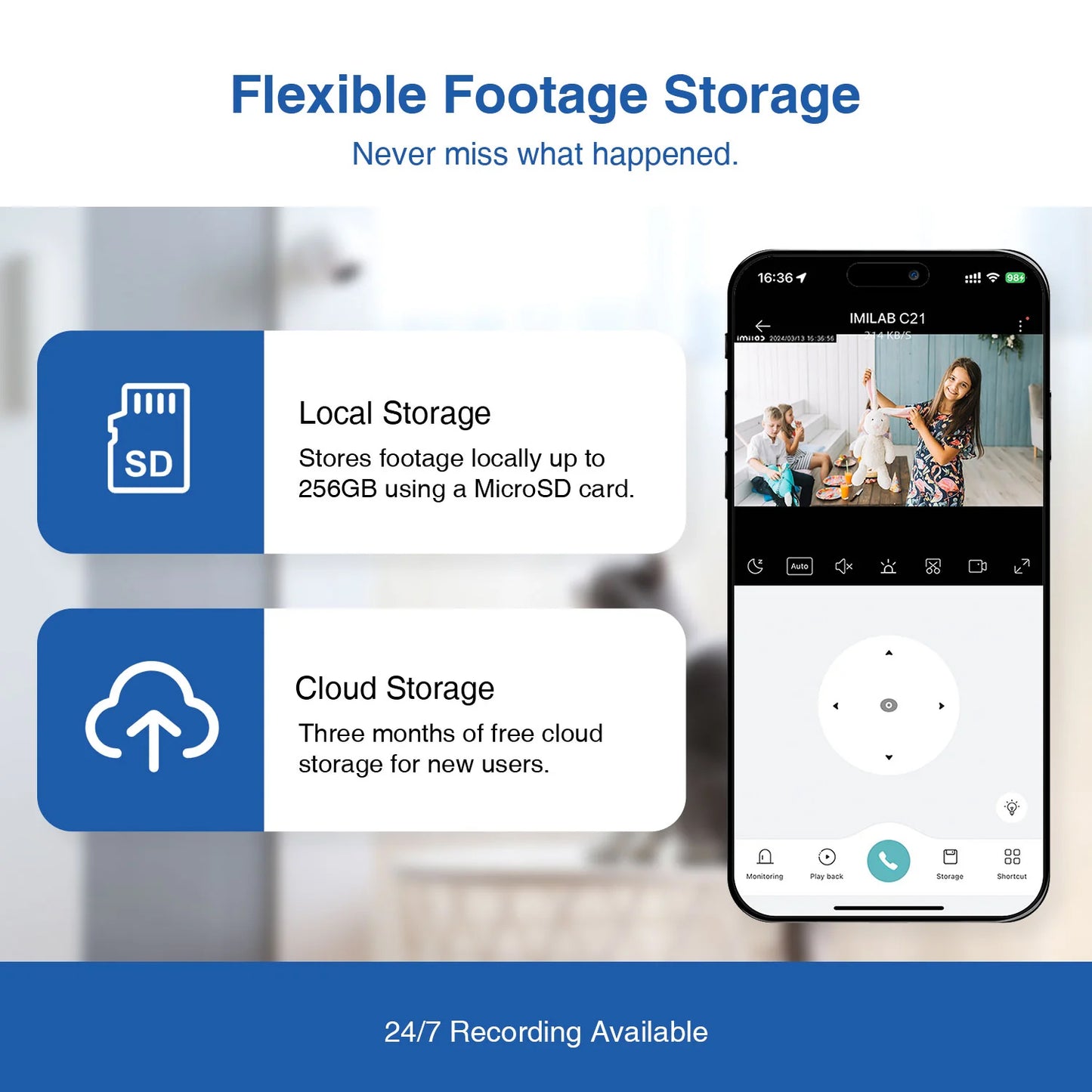 Caméra de Surveillance iMILAB C21 MI, Wi-Fi, 2.5K, Intérieur