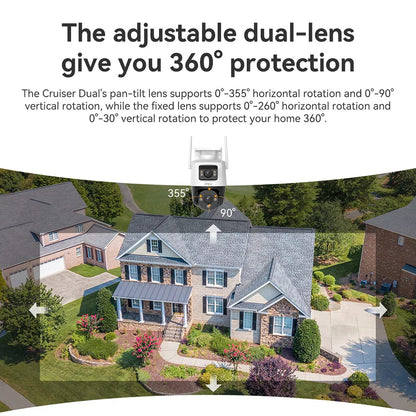 Überwachungskamera Imou Cruiser Dual, Wi-Fi, 2.8K + 2.8K, IP66, Außenbereich, Weiß IPC-S7XP-10M0WED-0360B