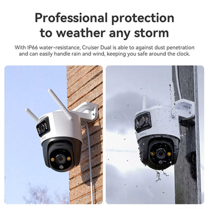 Caméra de Surveillance Imou Cruiser Dual, Wi-Fi, 2.8K + 2.8K, IP66, Extérieur IPC-S7XP-10M0WED-0360B