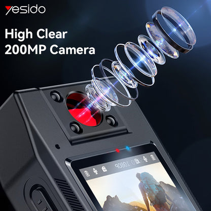 Camera Sport Yesido KM25, 1080P, Display 1.3 pollici, Nera