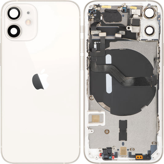 Couvercle de Batterie Apple iPhone 12 mini, Avec Coque Centrale, Blanc, Swap