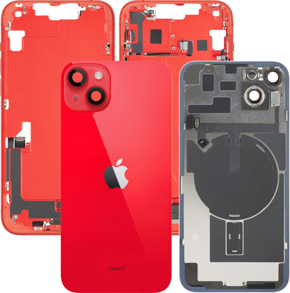 Couvercle de batterie Apple iPhone 14 Plus, avec boîtier intermédiaire, toutes pièces incluses, rouge, échange