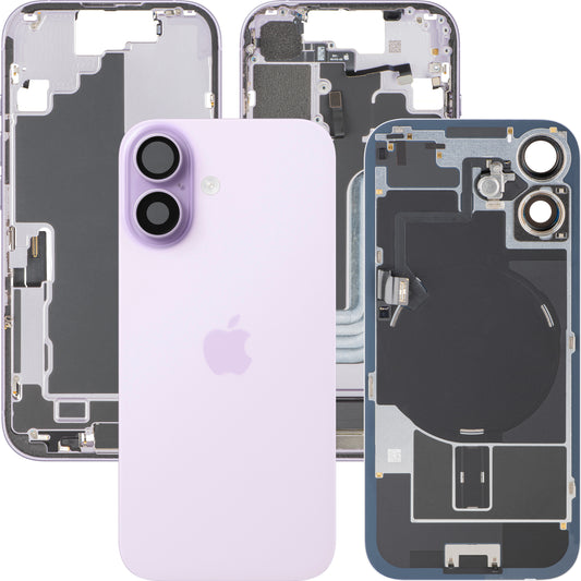 Apple iPhone 17 Akkudeckel, mit Mittelgehäuse, Vollständige Teile, Lila (Lavendel), Tausch