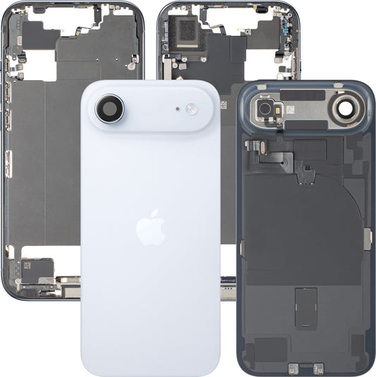 Batteriedeckel Apple iPhone 17 Air, mit Mittelgehäuse, Komplettteile, Blau (Sky Blue), Premium Swap