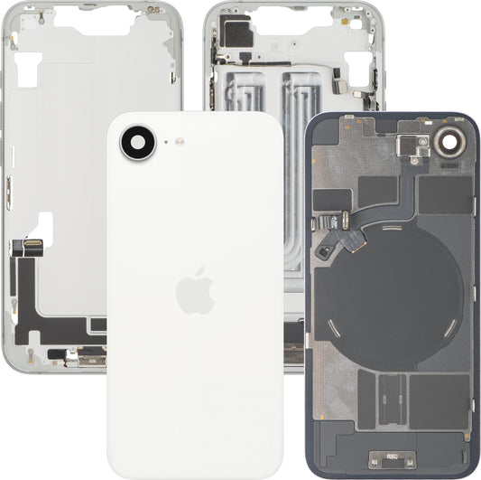 Apple iPhone 17e Batteriedeckel, mit Mittelgehäuse, Komplettteile, Weiß, Premium Swap