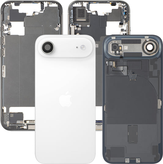 Batteriedeckel Apple iPhone 17 Air, mit Mittelgehäuse, Komplettteile, Weiß (Cloud White), Premium Swap