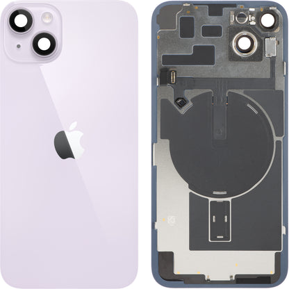 Apple iPhone 14 Plus Battery Cover, With Middle Frame, Full Parts, Purple, Swap