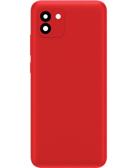 Couvercle de batterie compatible avec Samsung Galaxy A03 A035, Version F, Rouge