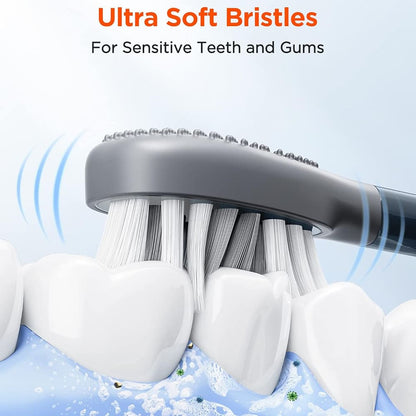 Ersatzbürstenkopf Gum Care für elektrische Zahnbürste Bitvae S2 / S3, 4er-Set, Schwarz