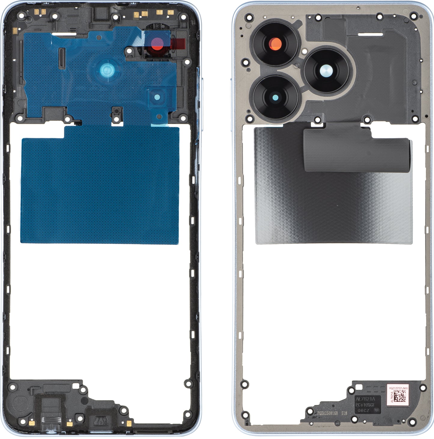 Coque centrale Honor X5c Plus, Bleu, Service Pack 9707ACJE