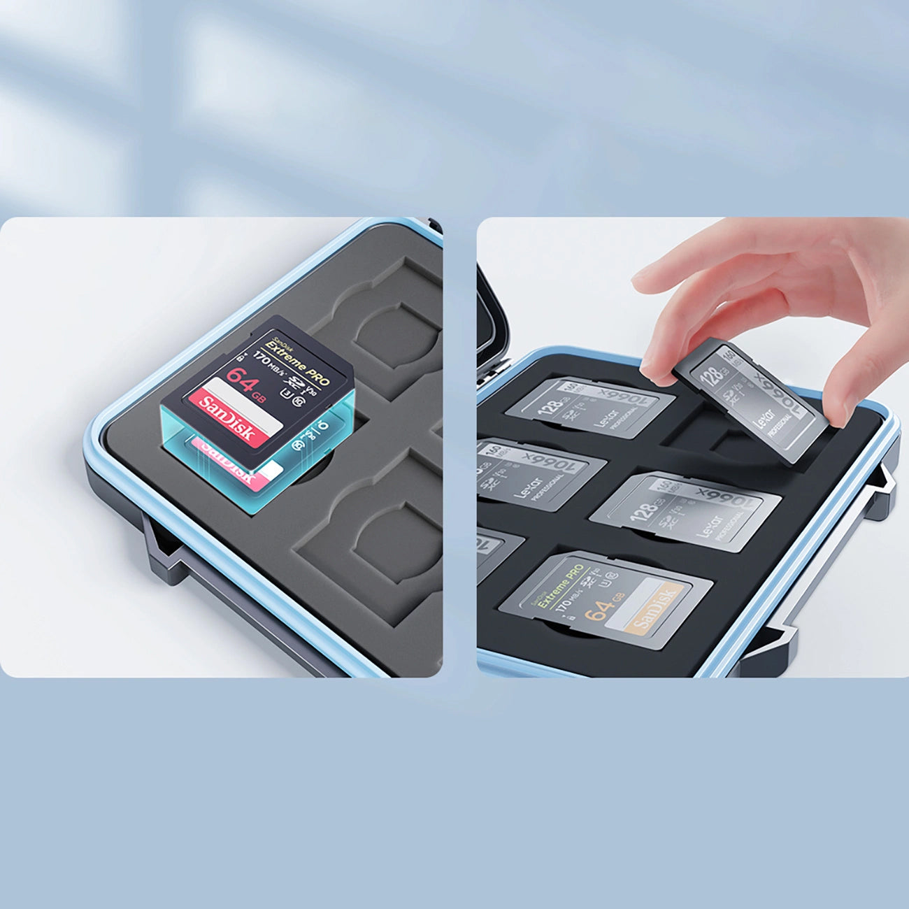 Custodia Protettiva Orico PHCD-3 per schede di memoria SD / microSD, Nera