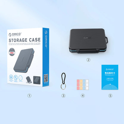 Custodia Protettiva Orico PHCD-3 per schede di memoria SD / microSD, Nera