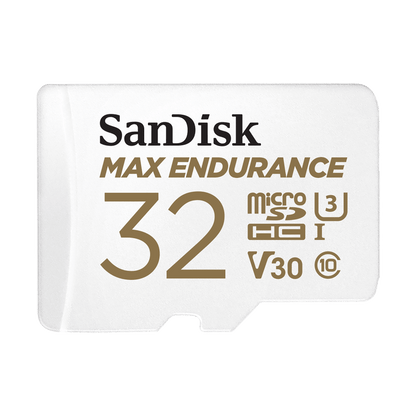 Scheda di Memoria microSDHC SanDisk MAX Endurance, 32Gb, Classe 10 / UHS-1 U3, Con Adattatore SDSQQVR-032G-GN6IA