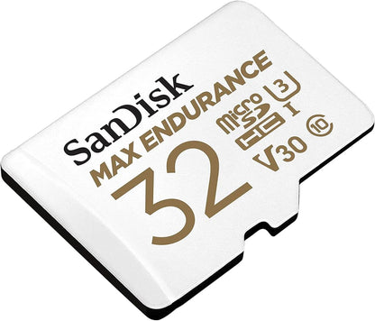 Scheda di Memoria microSDHC SanDisk MAX Endurance, 32Gb, Classe 10 / UHS-1 U3, Con Adattatore SDSQQVR-032G-GN6IA