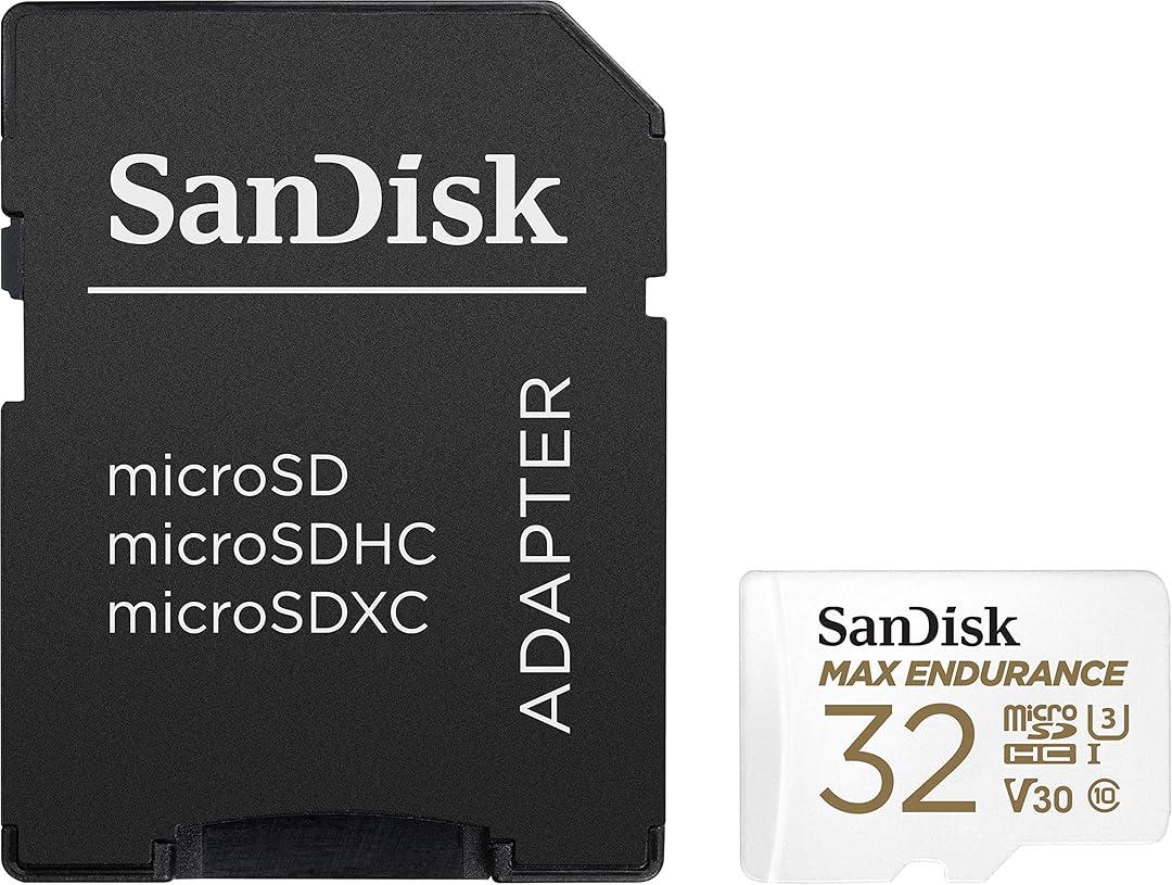 Scheda di Memoria microSDHC SanDisk MAX Endurance, 32Gb, Classe 10 / UHS-1 U3, Con Adattatore SDSQQVR-032G-GN6IA