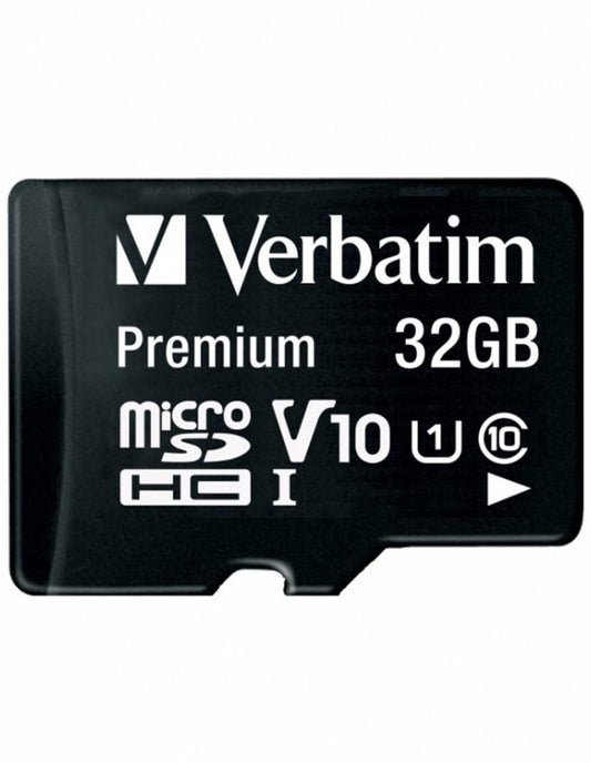 Scheda di memoria microSDHC Verbatim, 32Gb, Classe 10 / UHS-1 U1, con adattatore
