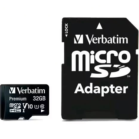Scheda di memoria microSDHC Verbatim, 32Gb, Classe 10 / UHS-1 U1, con adattatore