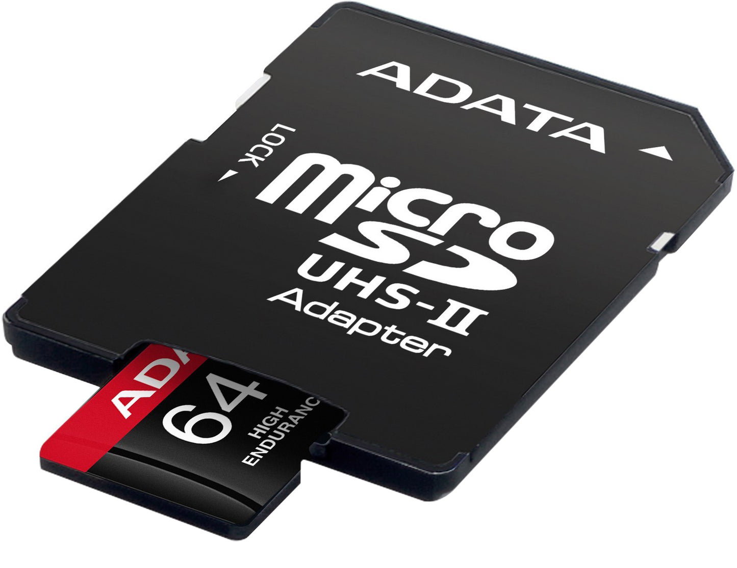 Carte Mémoire microSDXC Adata High Endurance, 64Gb, Classe 10 / UHS-1 U3, Avec Adaptateur AUSDX64GUI3V30SHA2-RA1