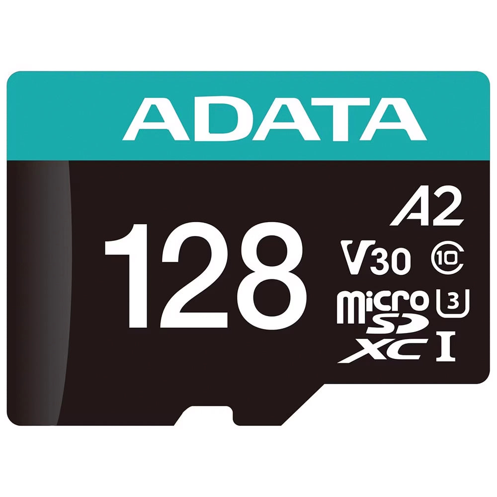 Scheda di Memoria microSDXC Adata Premier Pro, 128GB, Classe 10 / UHS-1 U3, Con Adattatore AUSDX128GUI3V30SA2-RA1