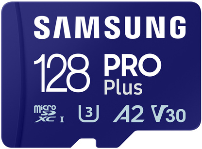 Carte mémoire microSDXC Samsung PRO Plus, 128Gb, Classe 10 / UHS-1 U3, avec adaptateur MB-MD128SA/EU