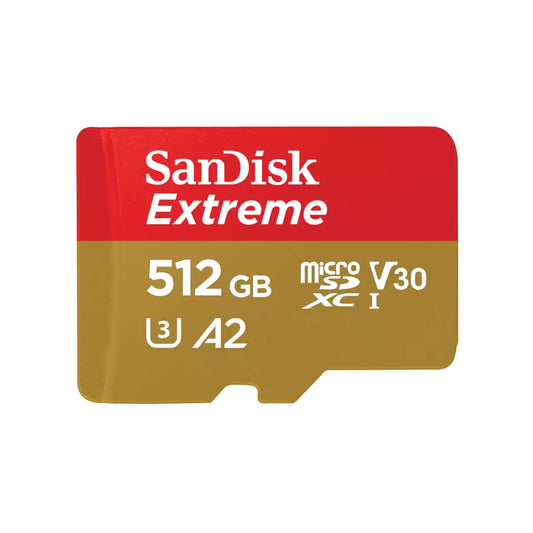 Scheda di Memoria microSDXC SanDisk Extreme, 512Gb, Classe 10 / UHS-1 U3 SDSQXAV-512G-GN6MN