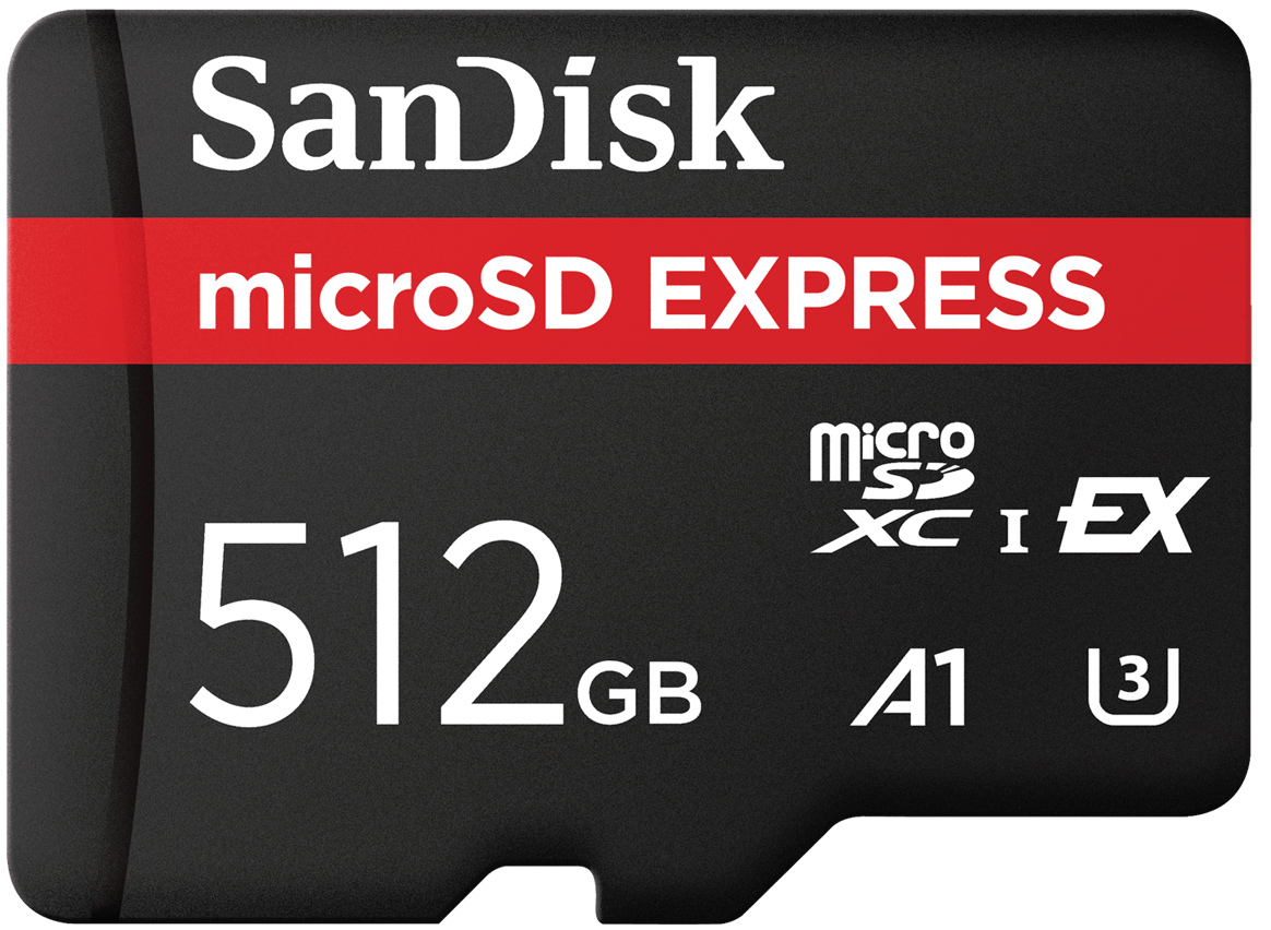 Carte mémoire microSDXC SanDisk Express, 512 Go, Classe 10 / UHS-1 U3 SDSQXFN-512G-GN4NN