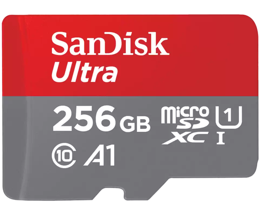 Scheda di Memoria microSDXC SanDisk Ultra Android A1, 256Gb, Classe 10 / UHS-1 U1 SDSQUAC-256G-GN6MN