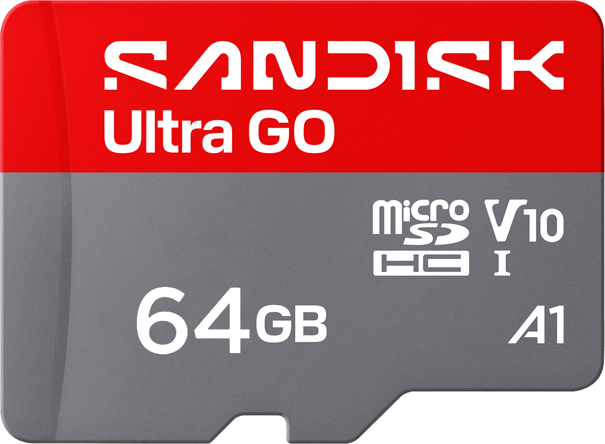Carte Mémoire microSDXC SanDisk Ultra GO Android A1, 64Go, Classe 10 / UHS-1 U1 SDSQUGN-064G-GN6MN