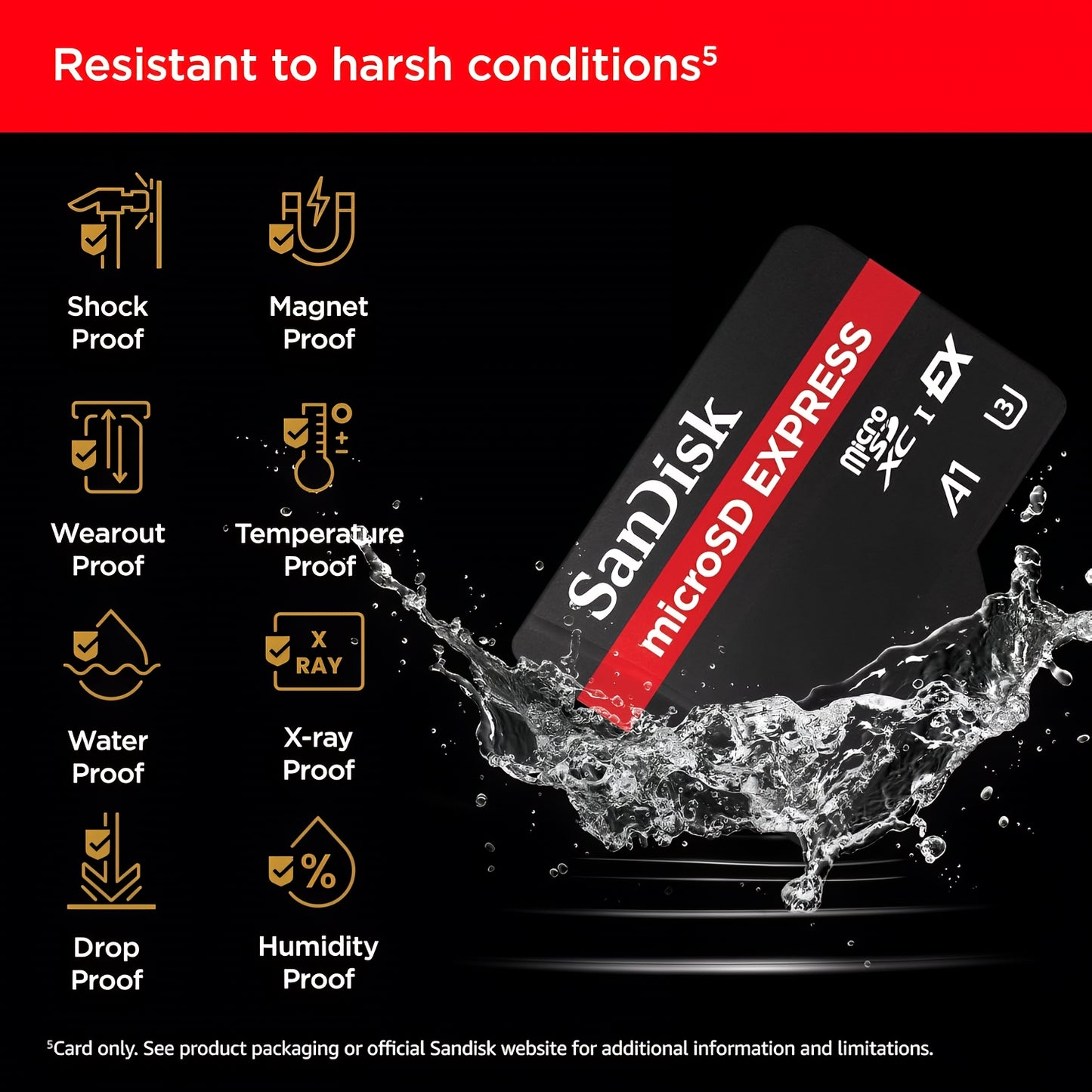 Carte mémoire microSDXC SanDisk Express, 256 Go, Classe 10 / UHS-1 U3 SDSQXFN-256G-GN4NN