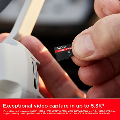 Carte mémoire microSDXC SanDisk Express, 256 Go, Classe 10 / UHS-1 U3 SDSQXFN-256G-GN4NN