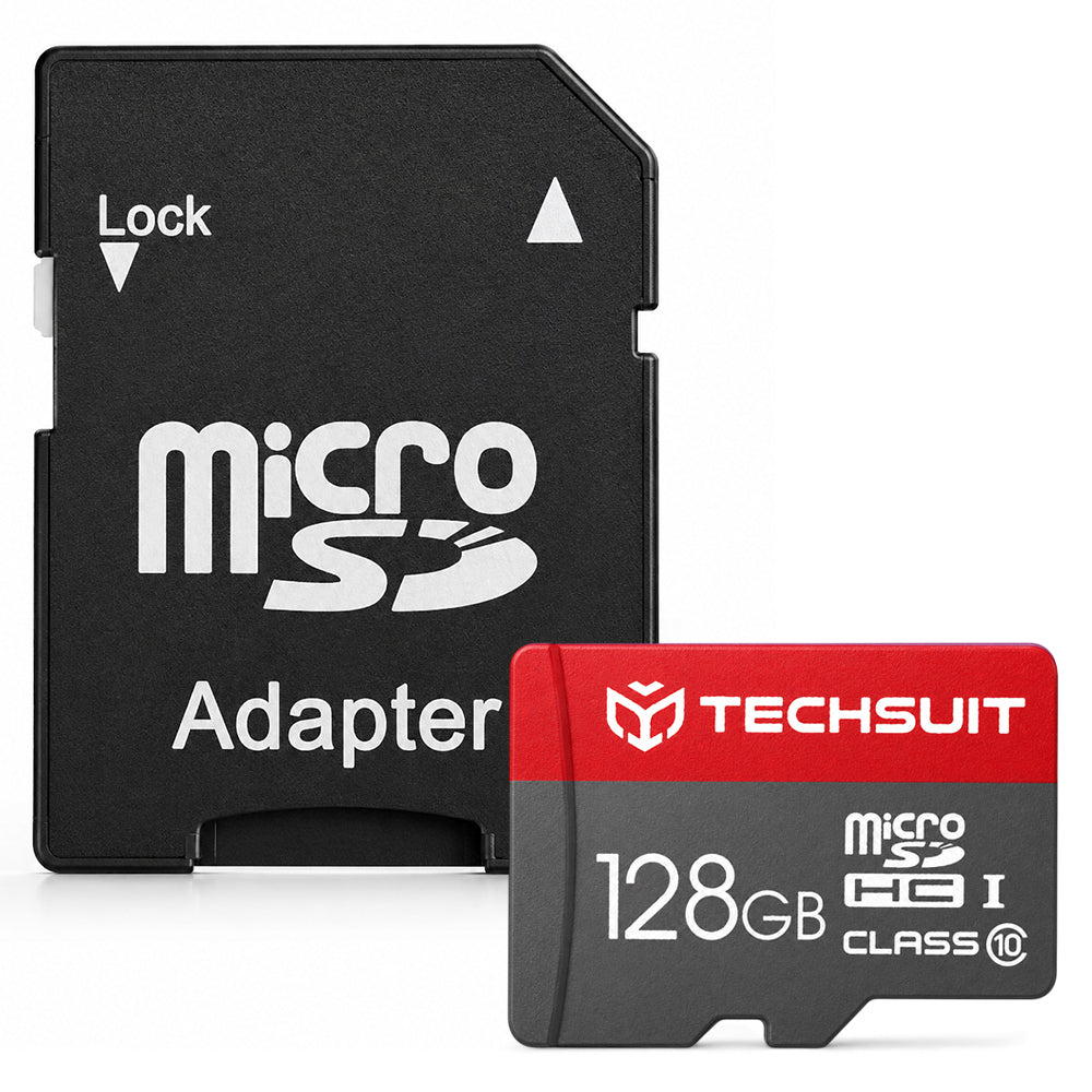 Carte Mémoire microSDXC Techsuit THCM26, 128Gb, Classe 10, Avec Adaptateur