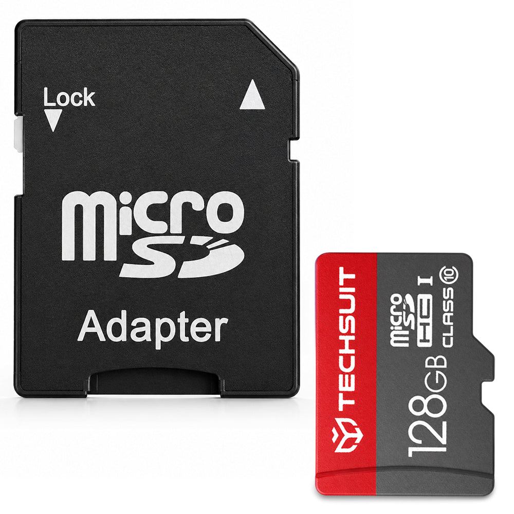 Carte Mémoire microSDXC Techsuit THCM26, 128Gb, Classe 10, Avec Adaptateur