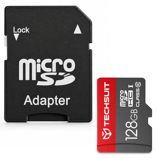 Scheda di memoria microSDXC Techsuit THCM26, 128Gb, Classe 10, con adattatore