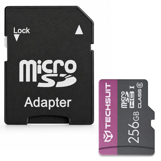 Scheda di memoria microSDXC Techsuit THCM27, 256Gb, Classe 6, con adattatore