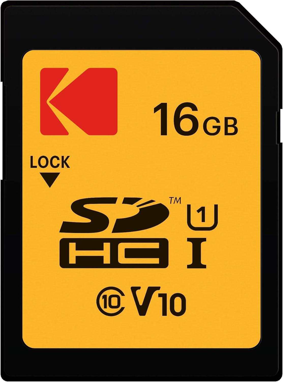 Kodak Premium Performance SDHC Memory Card, 16Gb, Class 10 / UHS-1 U1 EKMSD16GHC10K