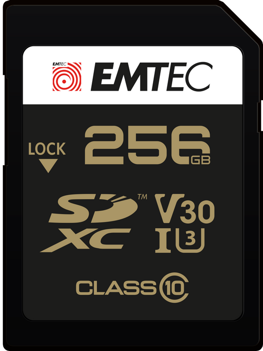 Emtec SpeedIn Pro SDXC Memory Card, 256Gb, Class 10 / UHS-1 U3 ECMSD256GXC10SP