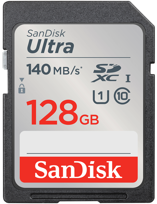 Carte Mémoire SDXC SanDisk Ultra, 128Go, Classe 10 / UHS-1 U1 SDSDUNB-128G-GN6IN