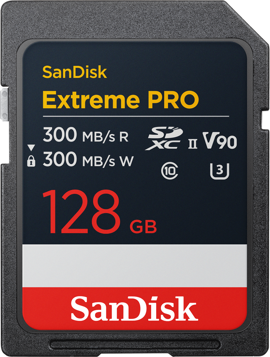Carte Mémoire SDXC SanDisk Extreme Pro, 128Go, Classe 10 / UHS-2 U3 SDSDXDM-128G-GN4IN