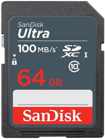 SDXC-Speicherkarte SanDisk Ultra, 64GB, Klasse 10 SDSDUNR-064G-GN3IN