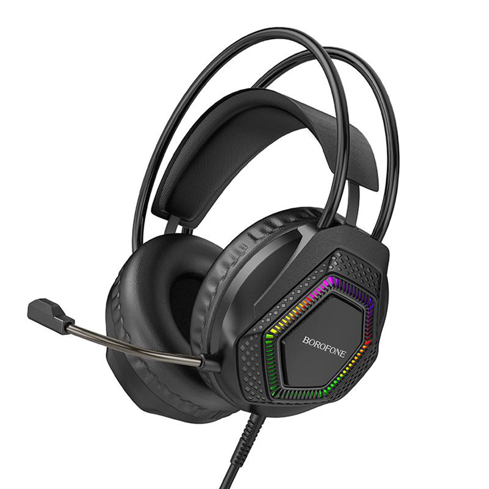 Casque Gaming 3,5 mm Borofone BO105 Thunder, RGB, 2m, Noir